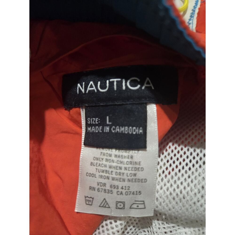 Vintage Nautica Swim Trunks, Red Blue Multicolor, Mens Size Large - Picture 8 of 9